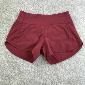 Lululemon Speed Up High Rise Shorts Maroon